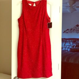 David warren new red sequence dress. Size 10